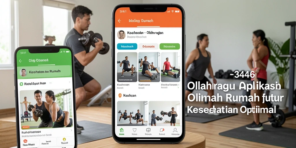 Antarmuka aplikasi 3446 yang intuitif untuk olahraga rumah.