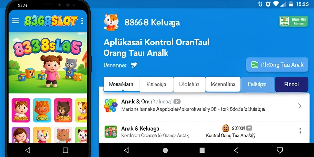 Tampilan antarmuka pengguna 8368SLOT untuk kontrol orang tua.