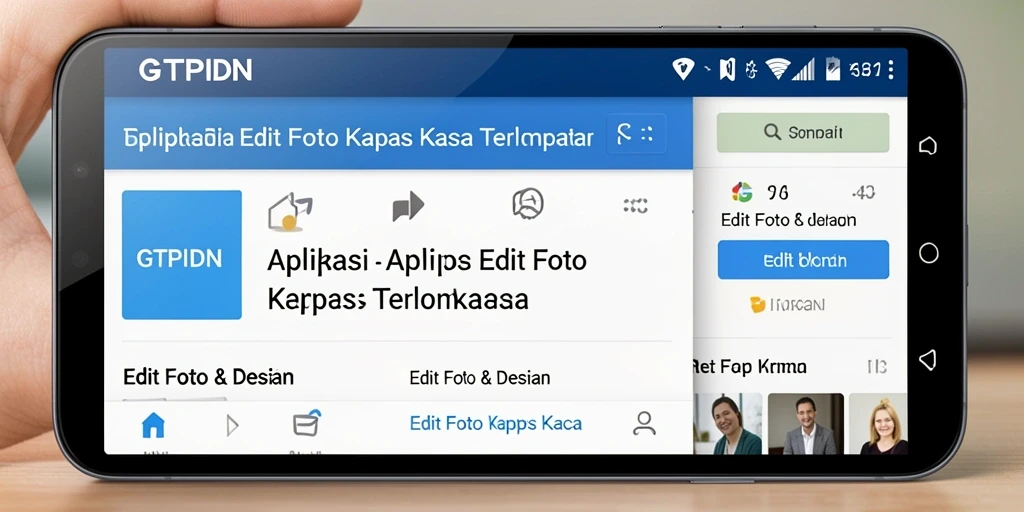 Antarmuka GTPIDN yang sederhana dan mudah digunakan untuk edit foto kertas kaca.