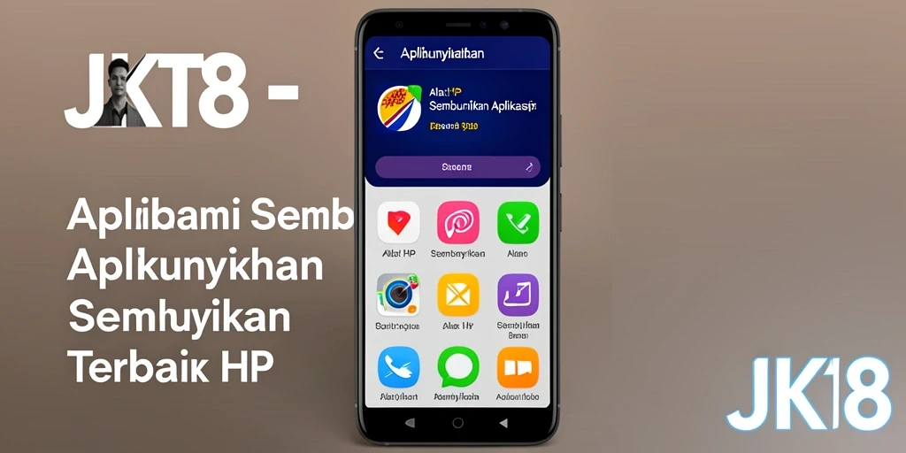 Antarmuka JKT8 menampilkan fungsi untuk menyembunyikan aplikasi dengan mudah.