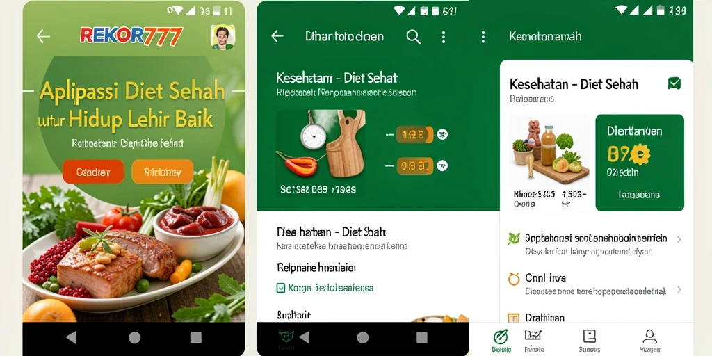 Tampilan antarmuka meningkat untuk kemudahan penggunaan aplikasi Diet Sehat.