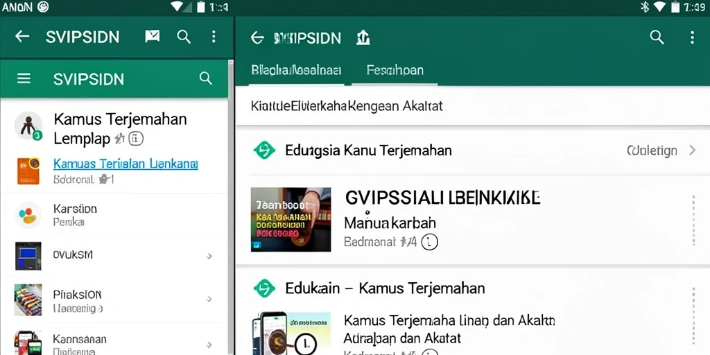 Antarmuka aplikasi SVIPSIDN yang sederhana dan fungsional.