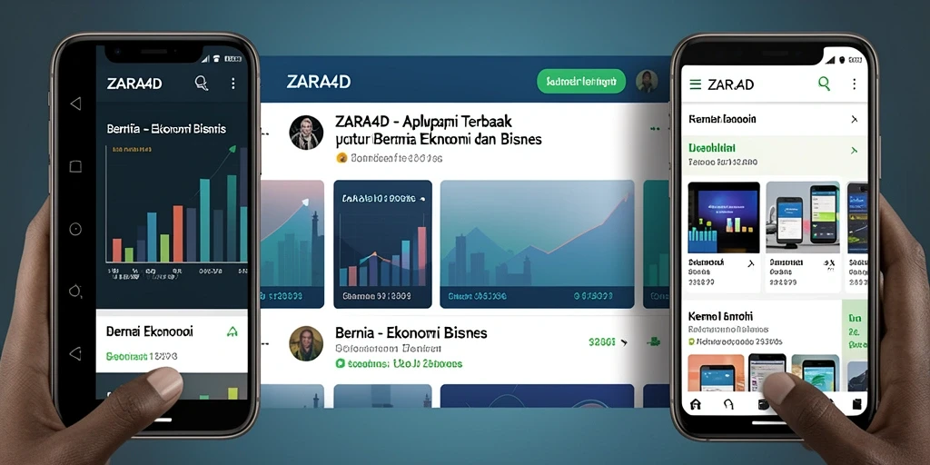 Screenshot antarmuka ZARA4D yang menampilkan fitur berita ekonomi dan bisnis.