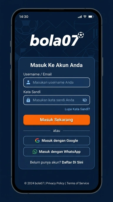 Masuk Akun bola07 untuk Pengguna Android