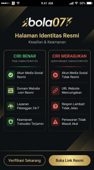 Halaman Resmi Bola07 untuk Pengguna Android